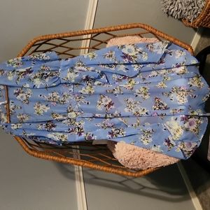 Wrap around kimono with tie belt